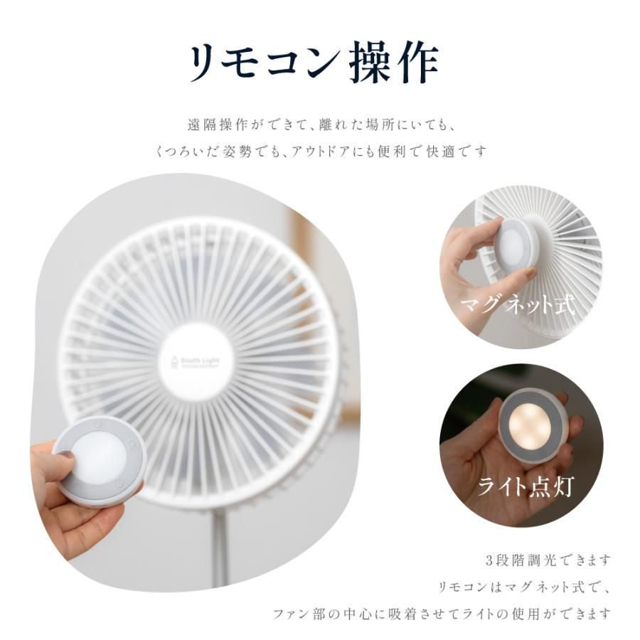 LED照明機能付き 4段階風量