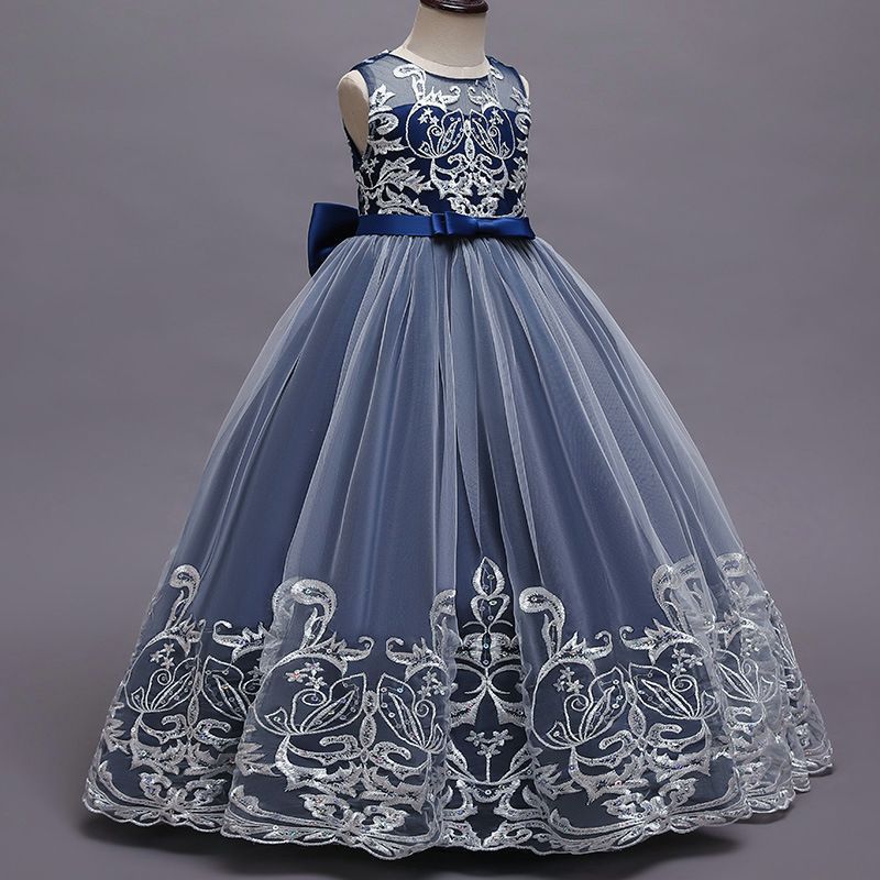 新品 お姫様 子供ドレス ロング 結婚式 発表会用 女の子 パーティードレス 誕生日 ジュニア キッズ ピアノ フォーマル ワンピース 女児 子供用 可愛い ロングドレス フォーマルウェア kkk