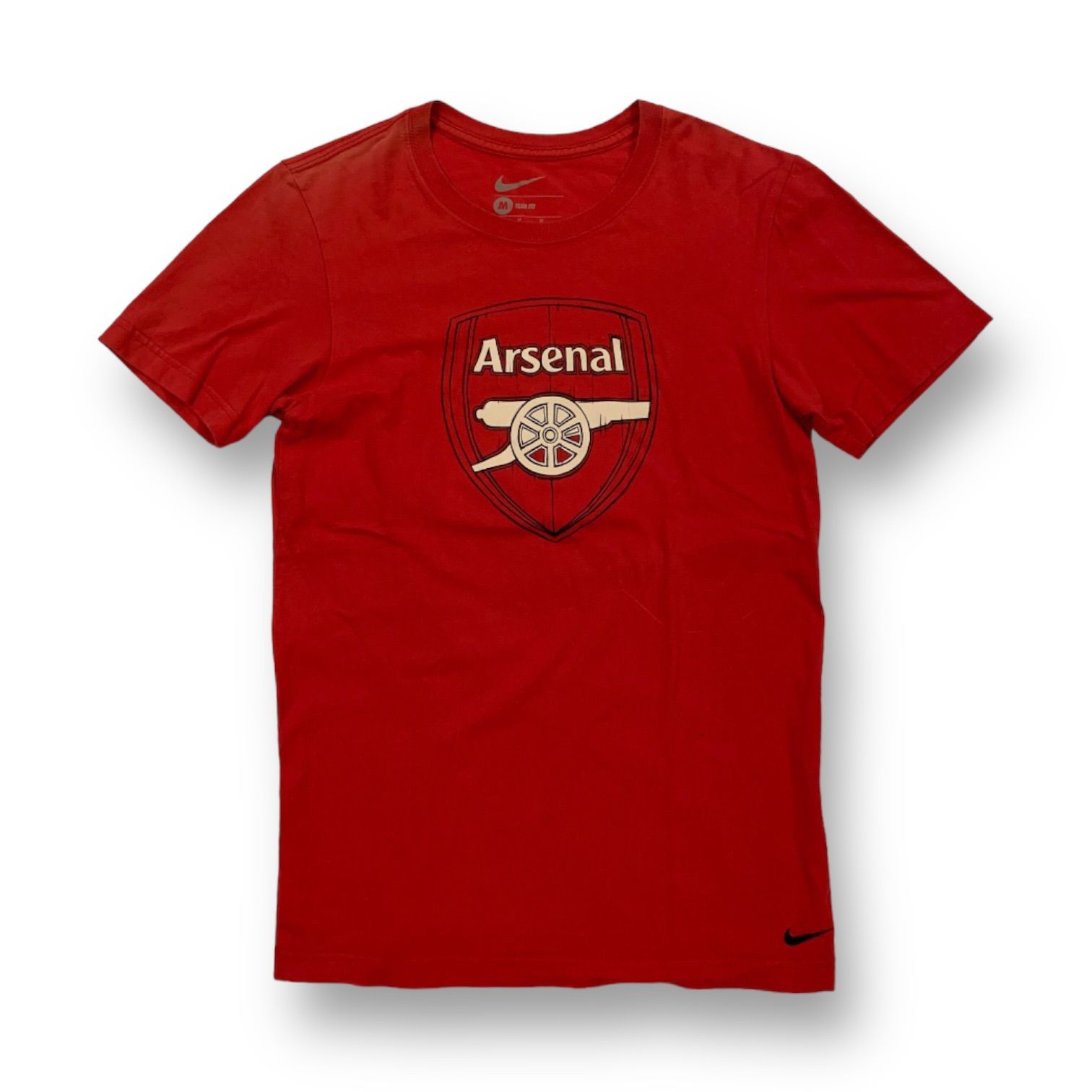 NIKE “Arsenal FC” S/S Logo T-Shirt ナイキ アーセナルFC ロゴTシャツ 半袖 レッド Mサイズ サッカー  フットボール イングランド プレミアリーグ スウッシュロゴ刺繍