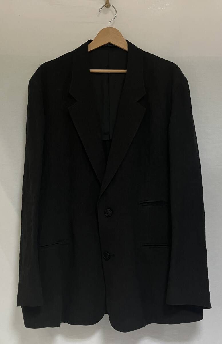 Y’s for men 40 LINEN 2B JKT MS-J21-301 ブラック サイズ2 ヨージヤマモト テーラード リネン 日本製 ワイズ