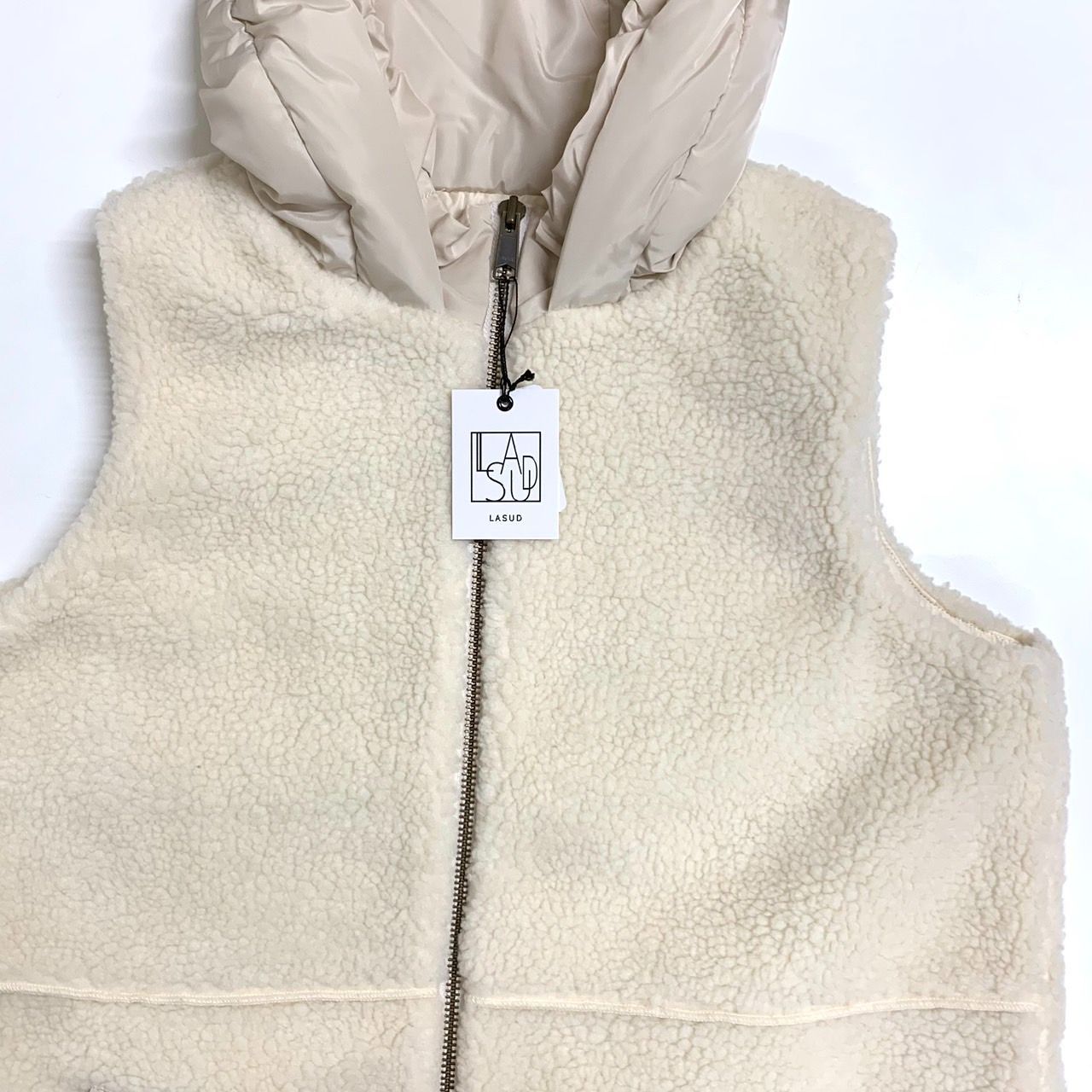 LASUD】ラシュッド/ボアフリースベスト/9号/未使用品 LASUD】ラシュッド/ボアフリースベスト/9号/未使用品