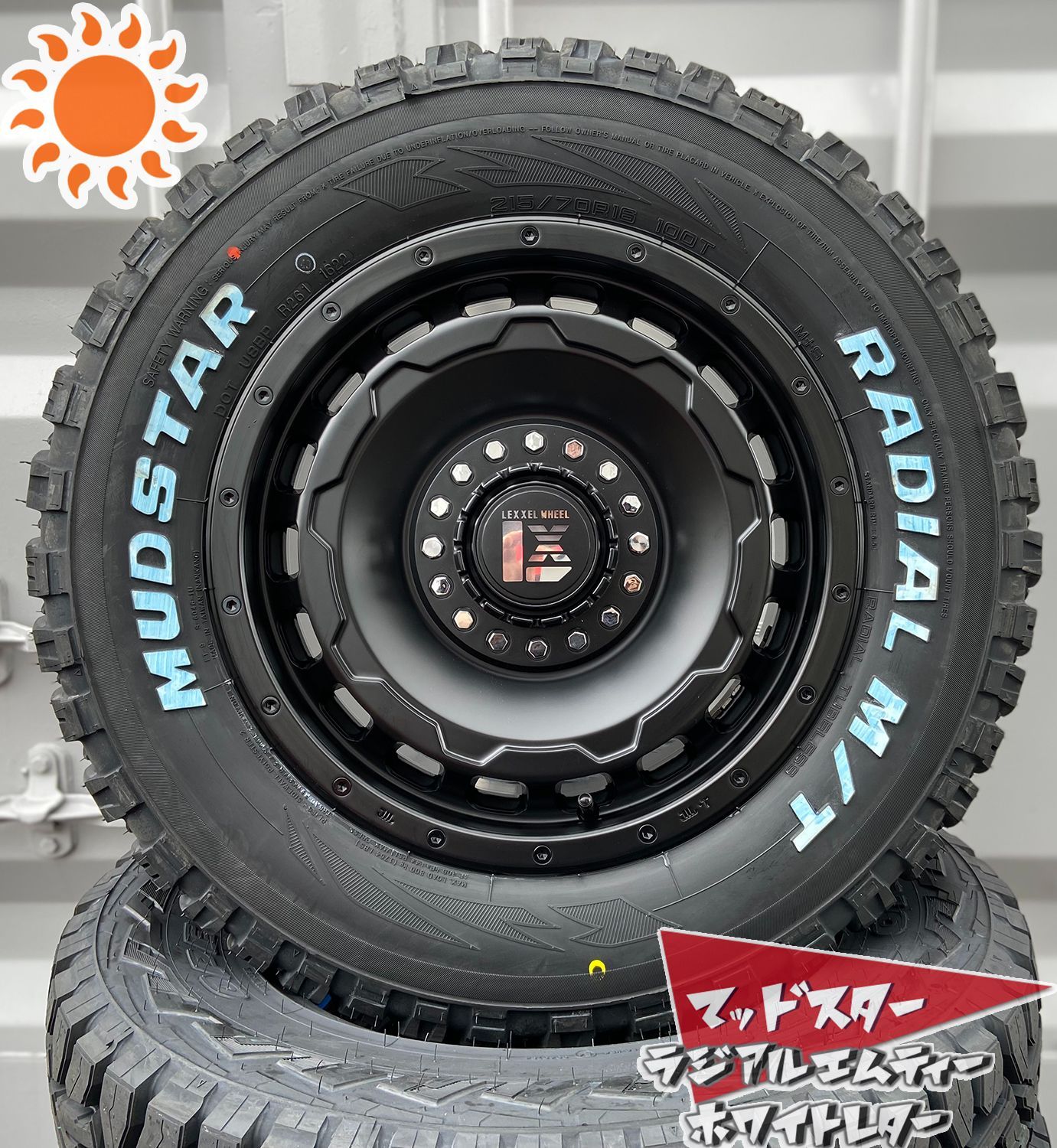 ステップワゴン タイヤ ホイールセット 16インチ オフロードカスタム マッドスター ラジアル MT 205/60R16 96T ホワイトレター  LEXXEL SwaGGer オフビートホイール＊＊取付ナット付き＊＊ - メルカリ