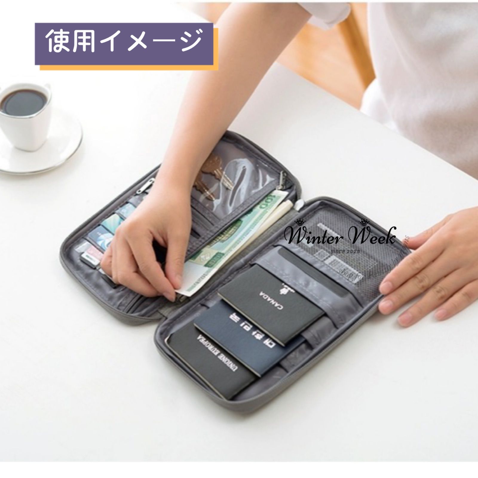 ❤未使用品❤パスポートケース カクタス グリーンｘダークブラウン 母子手帳 通帳 マルチケース KNICK KNACK ニックナック 通販 母子手帳 通帳