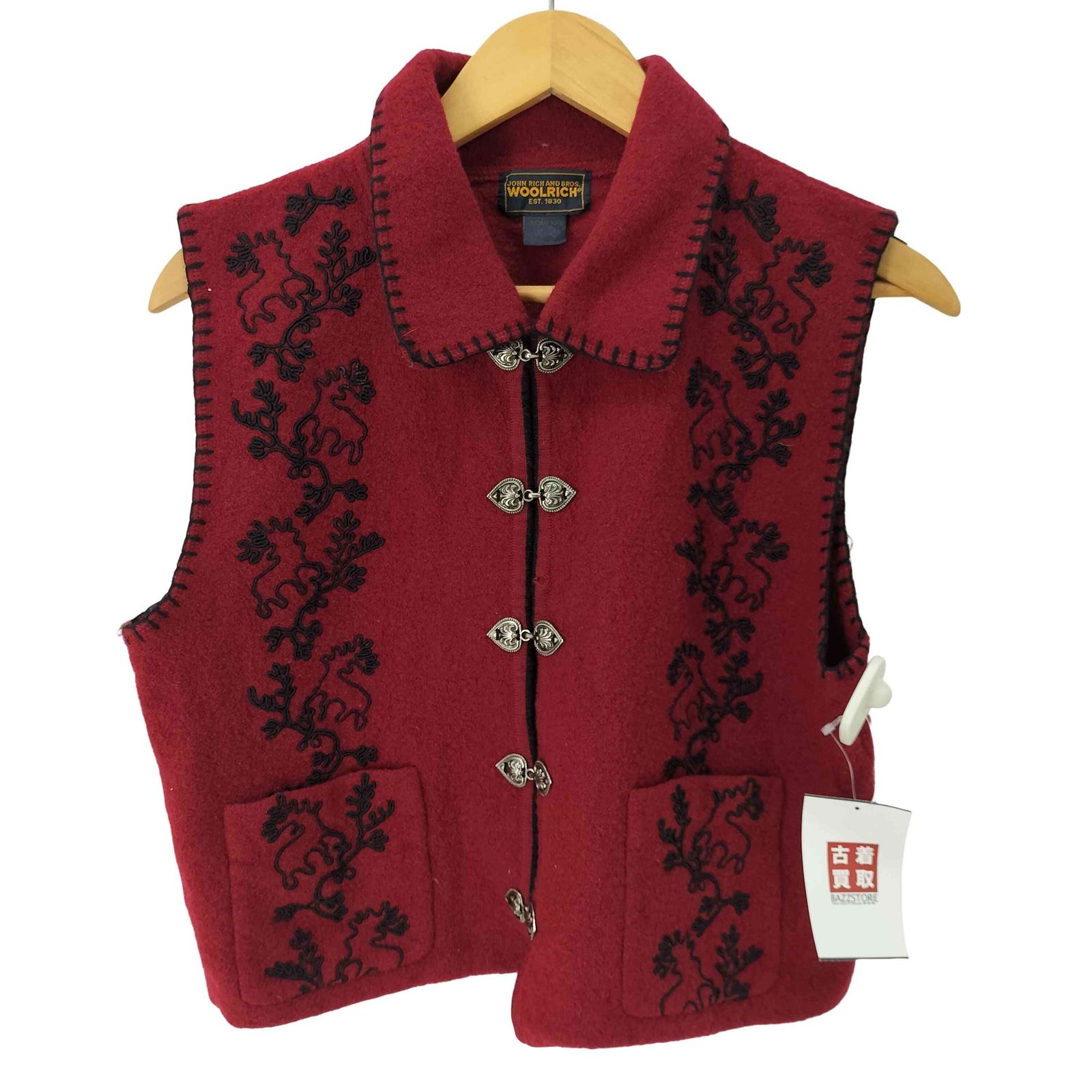 ウールリッチ WOOLRICH アニマル刺繍 チロリアン ニットベスト