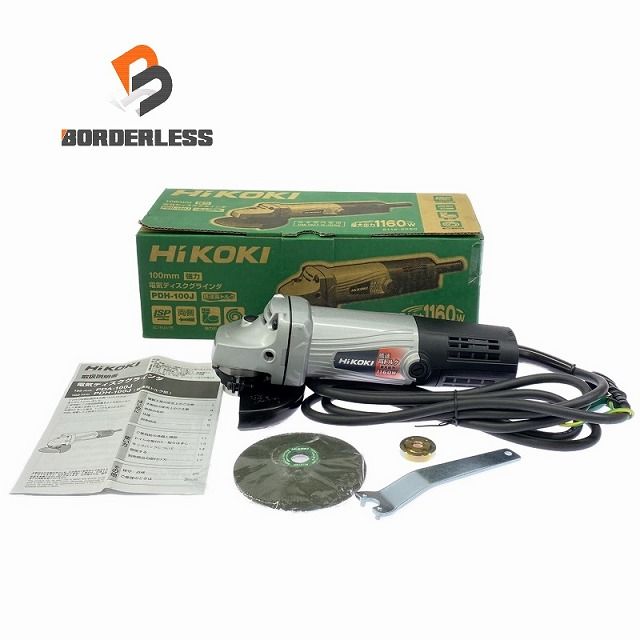 HiKOKI ハイコーキ 100mm 電気ディスクグラインダ PDH-100J 低速高トルク 研磨 研削 切削 切断 108086