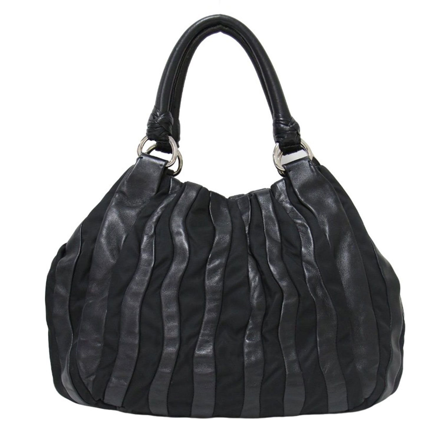 PRADA プラダ クリムソン ストライプ ハンドバッグ BR3994 / トート 
