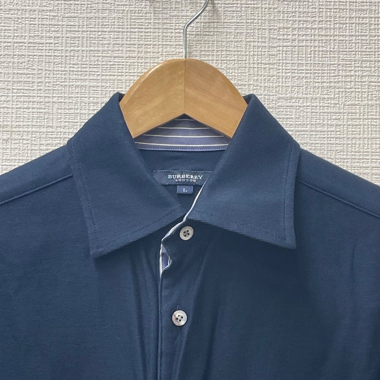 BURBERRY バーバリー 長袖シャツ ホース ブラック 刺繍ロゴ 黒