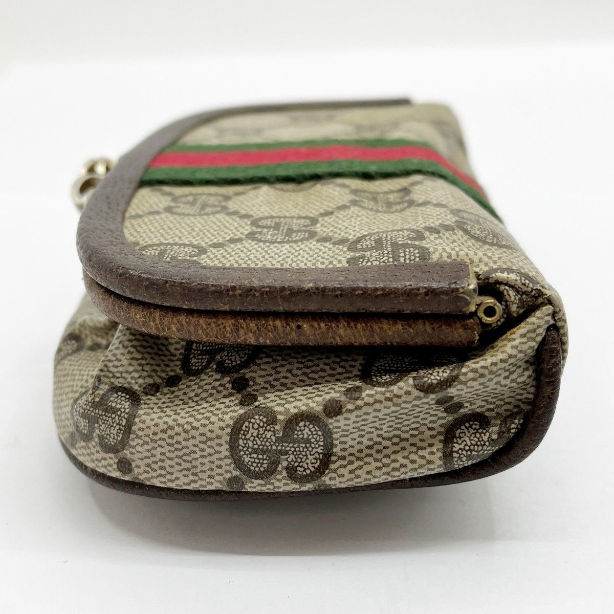 ◇◇GUCCI グッチ OLD GUCCI コスメポーチ 中ミラー 256998 ブラウン 