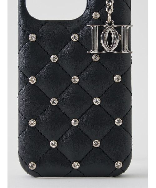 スマホケース キルティングビジューDDチャームiPhoneケース