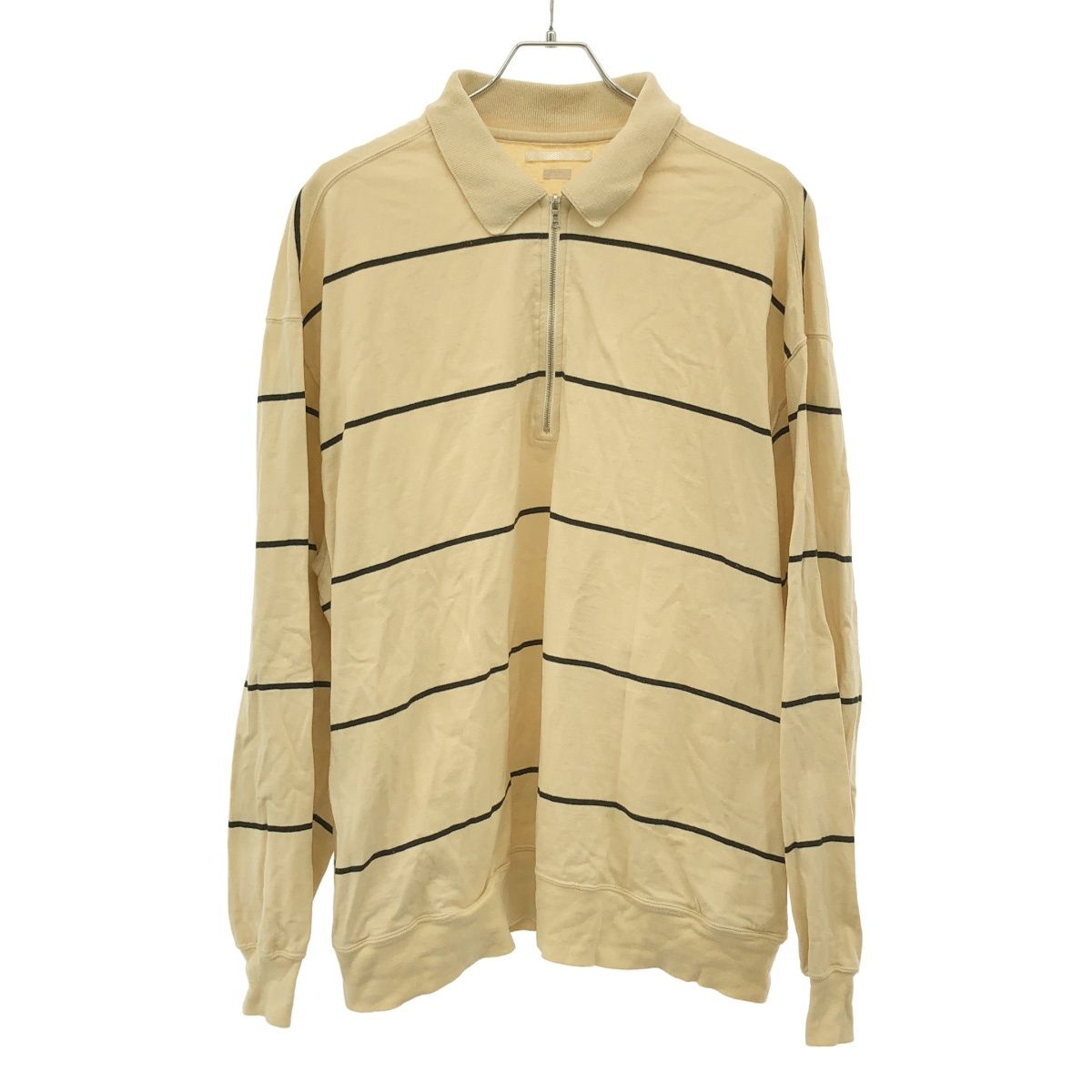 blurhms ブラームス 24SS Border Collared Harf-zip ハーフジップ 