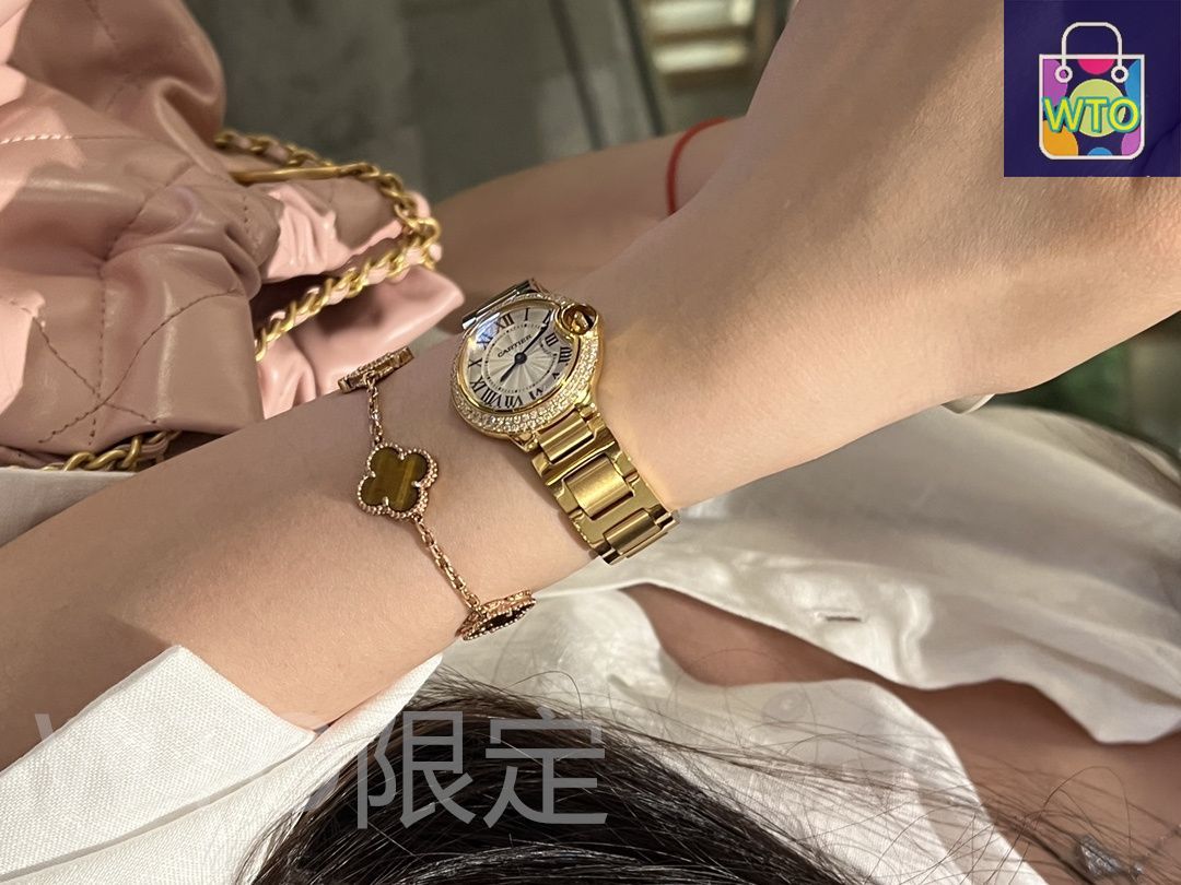 CARTIER カルティエ バロンブルー レディース腕時計 28mm