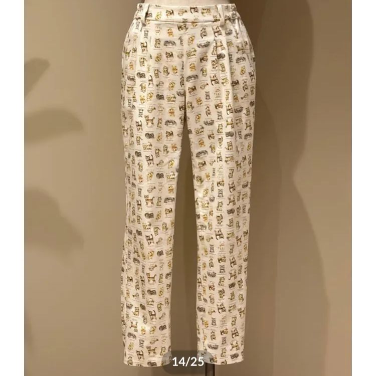 franche lippee yukiemon チェックパンツ　M チェックワイドパンツ ふらんしゅりっぺ M イエロー franche