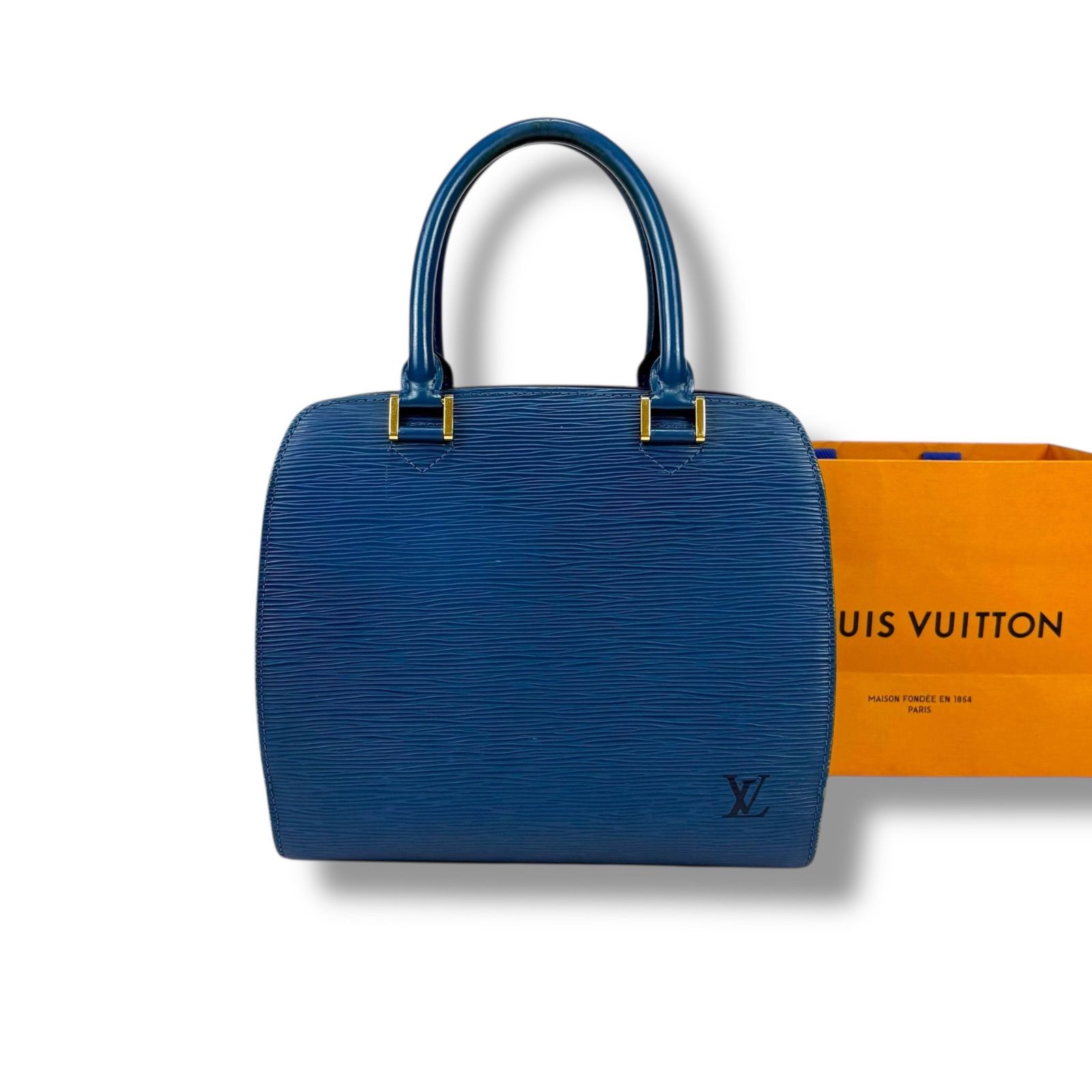 Louis Vuitton エピレザー ハンドバッグ 青 ルイヴィトン LOUIS VUITTON アルマPM エピ ハンドバッグ
