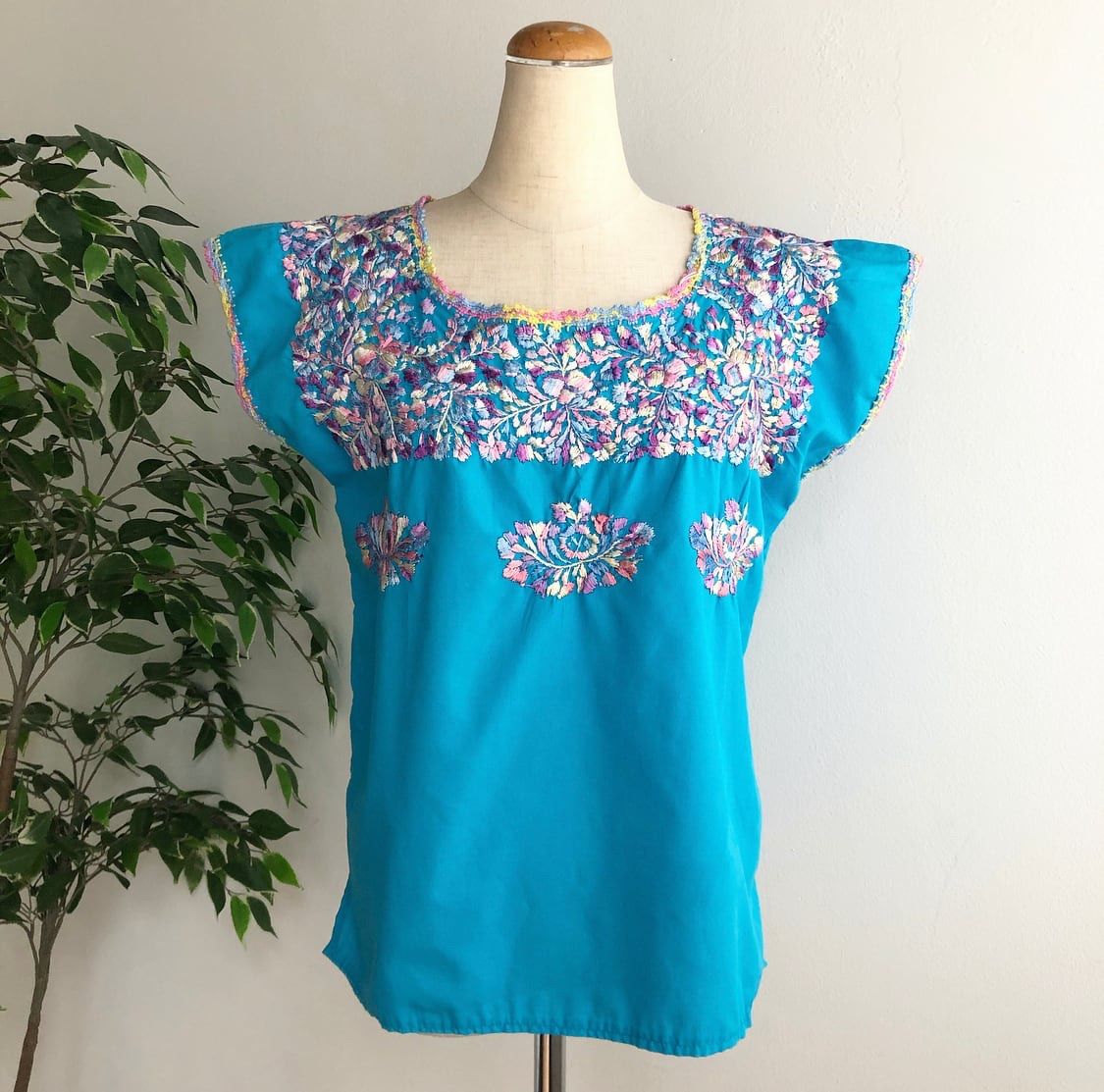 70s vintage メキシカン刺繍　トップス　ブラウス 人気ファッション - 70s vintage メキシカン刺繍 トップス ブラウス