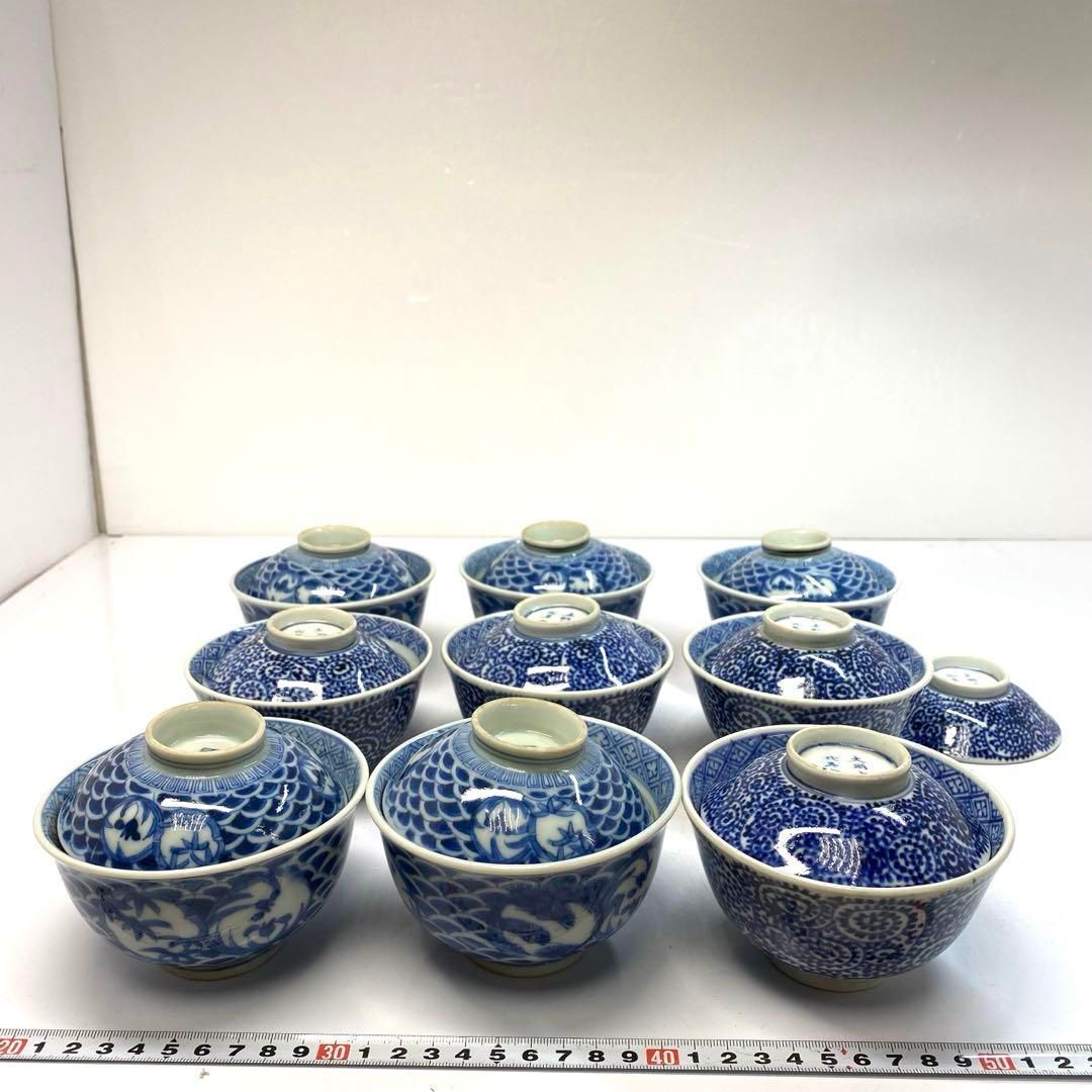 古伊万里 染付 蛸唐草 蓋茶碗等 身9 蓋10 東な6-0514① - メルカリ