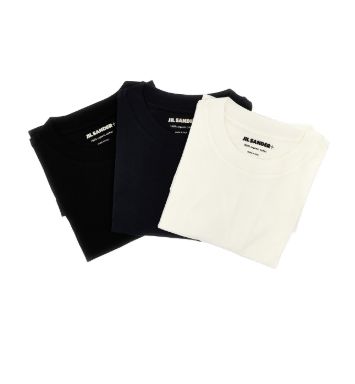 Jil Sander ジルサンダー レディース 半袖Tシャツ 3 平和 セット ブラック|ホワイト|ネイビー