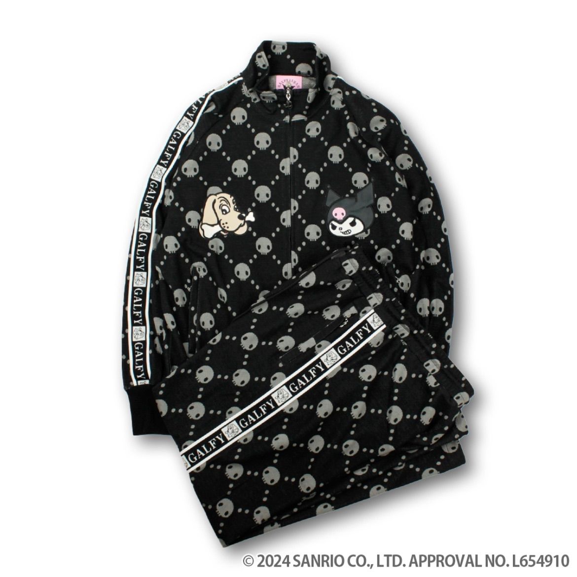 新作【クロミ×ガルフィーGALFY】ドクロだらけセットアップ 2点セット