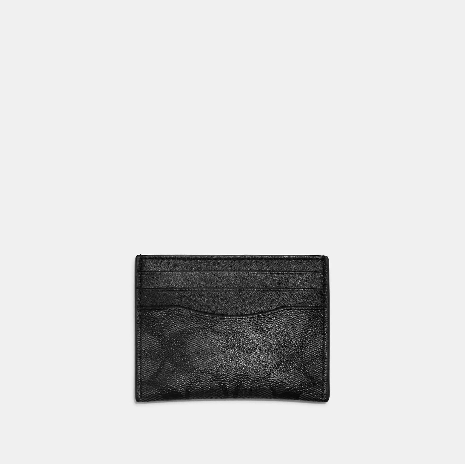 CO-321 COACH コーチ カードケース 58110 cqbk チャコール×ブラック