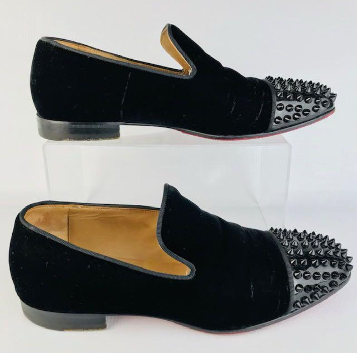 クリスチャンルブタン★メンズ・ベロアレザー スパイクローファー（40） Christian Louboutin・クリスチャンルブタン☆メンズ ベロア