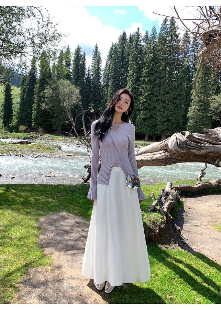 ロング花柄レーススカート デートにも最適