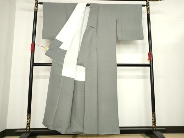 平和屋着物□上質な色無地 作家物 山鳩色 正絹 逸品 AAAV8851ma 2025