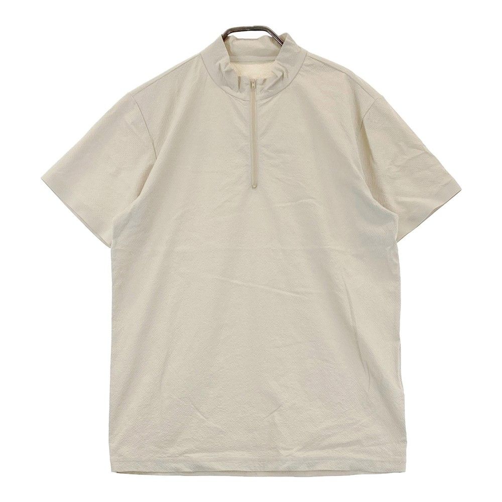 サイズ 6 PGG PEARLY GATES パーリーゲイツ 2025年モデル ハーフジップ 半袖Tシャツ ベージュ系 240101316575 ゴルフウェア メンズ ストスト