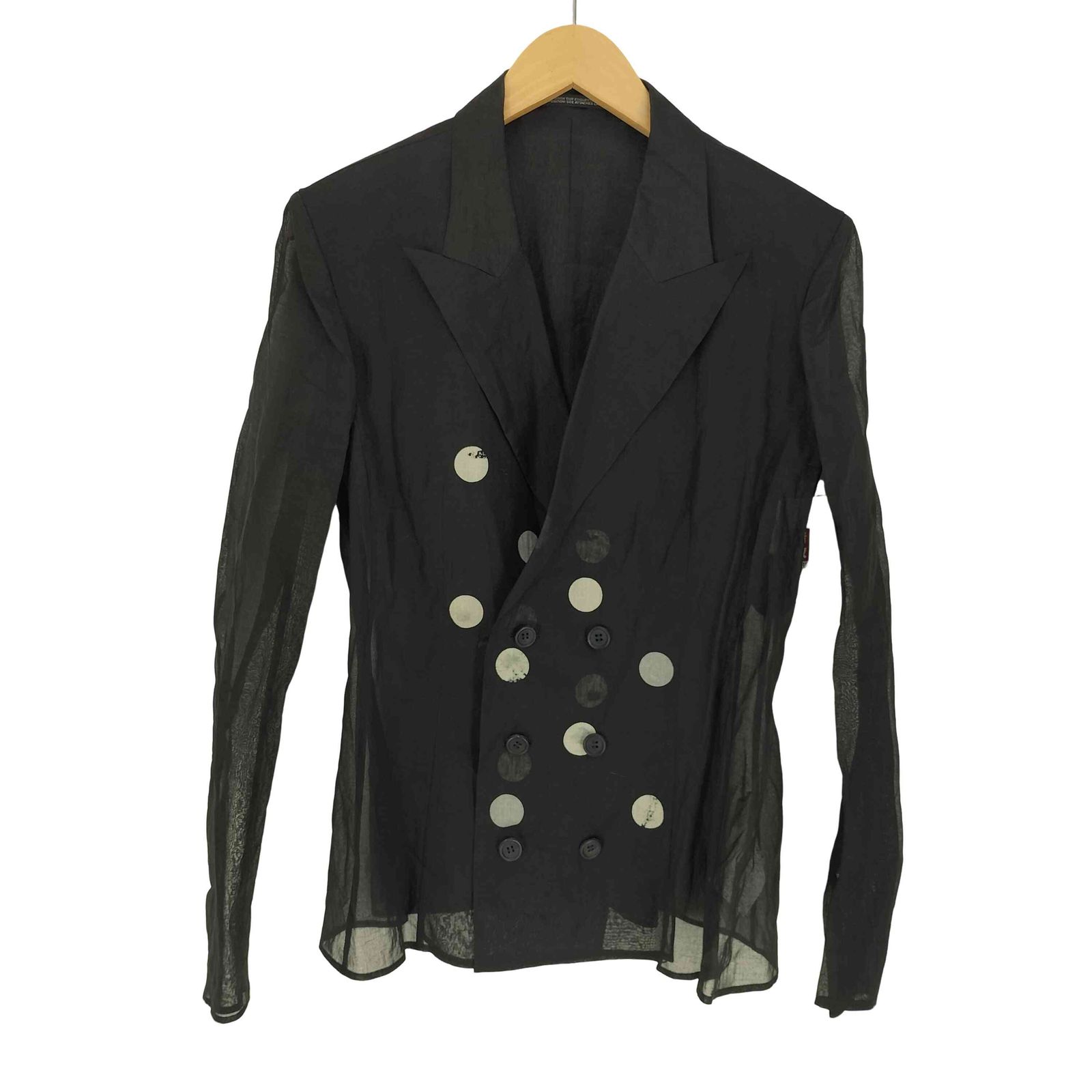 ヨウジヤマモト Yohji Yamamoto 24SS DOT GREY DISCHARGE PRINT