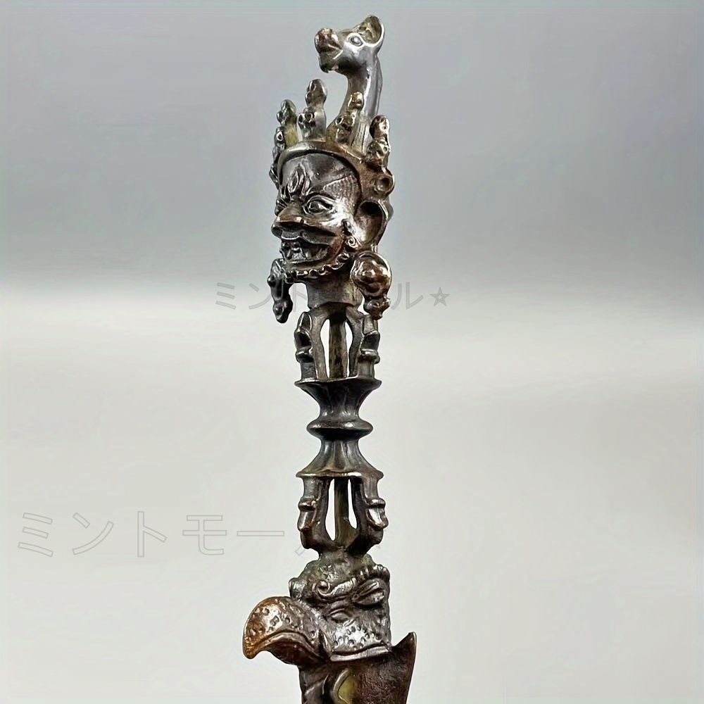 オールドチベット仏教 銅製ドルジェマハカラカラチャクラ仏像 赤漆塗りお守り仏像 オールドチベット仏教 銅製ドルジェマハカラカラチャクラ仏像 赤漆塗り