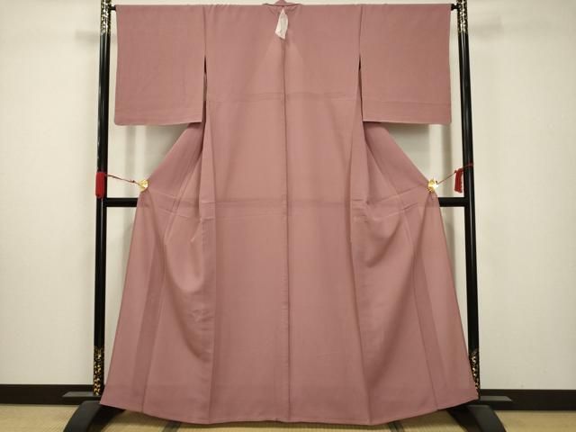 平和屋着物 夏物 色無地 絽 退紅色 正絹 AABA5756sx