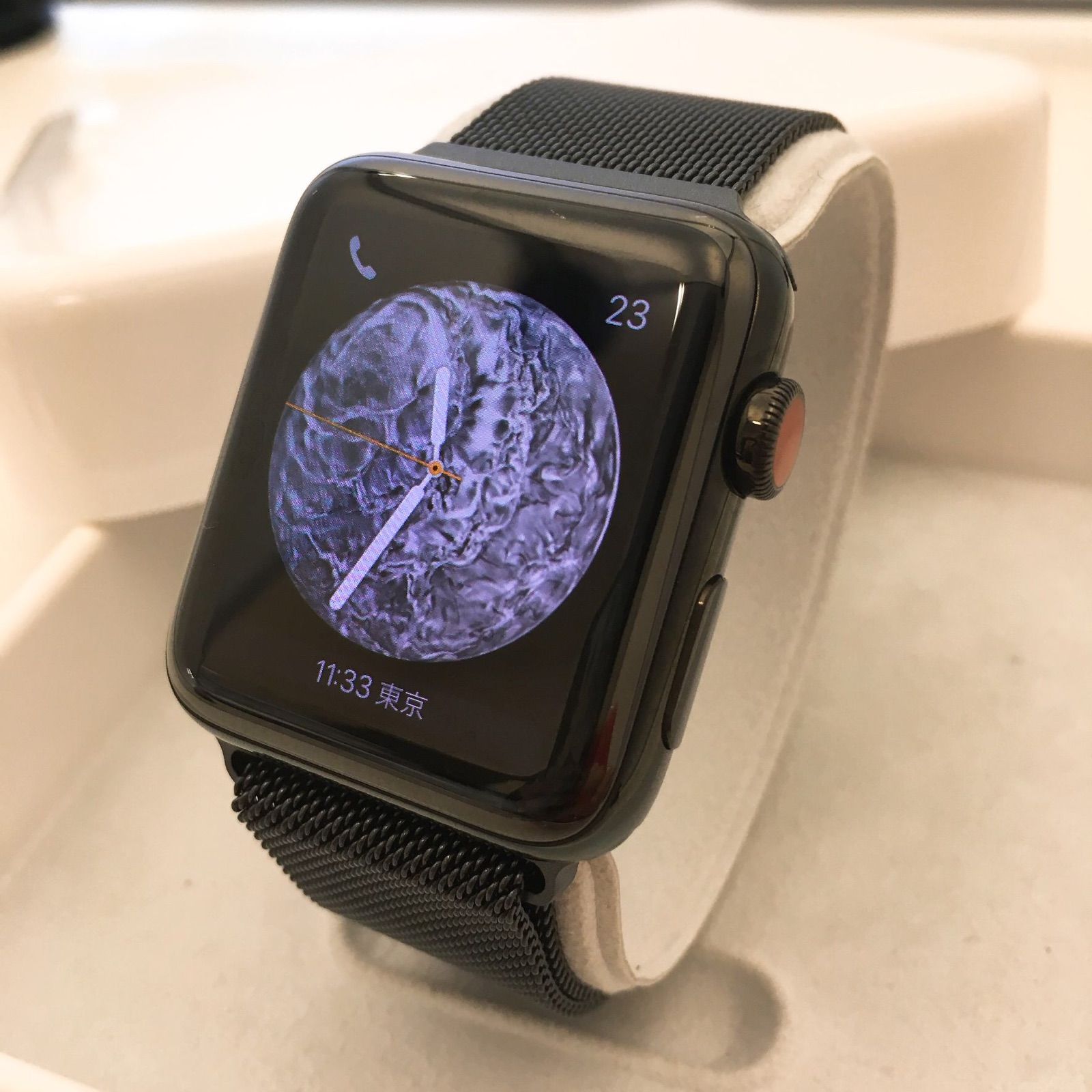 Apple Watch Series3 42mm ブラック 黒 腕時計(デジタル