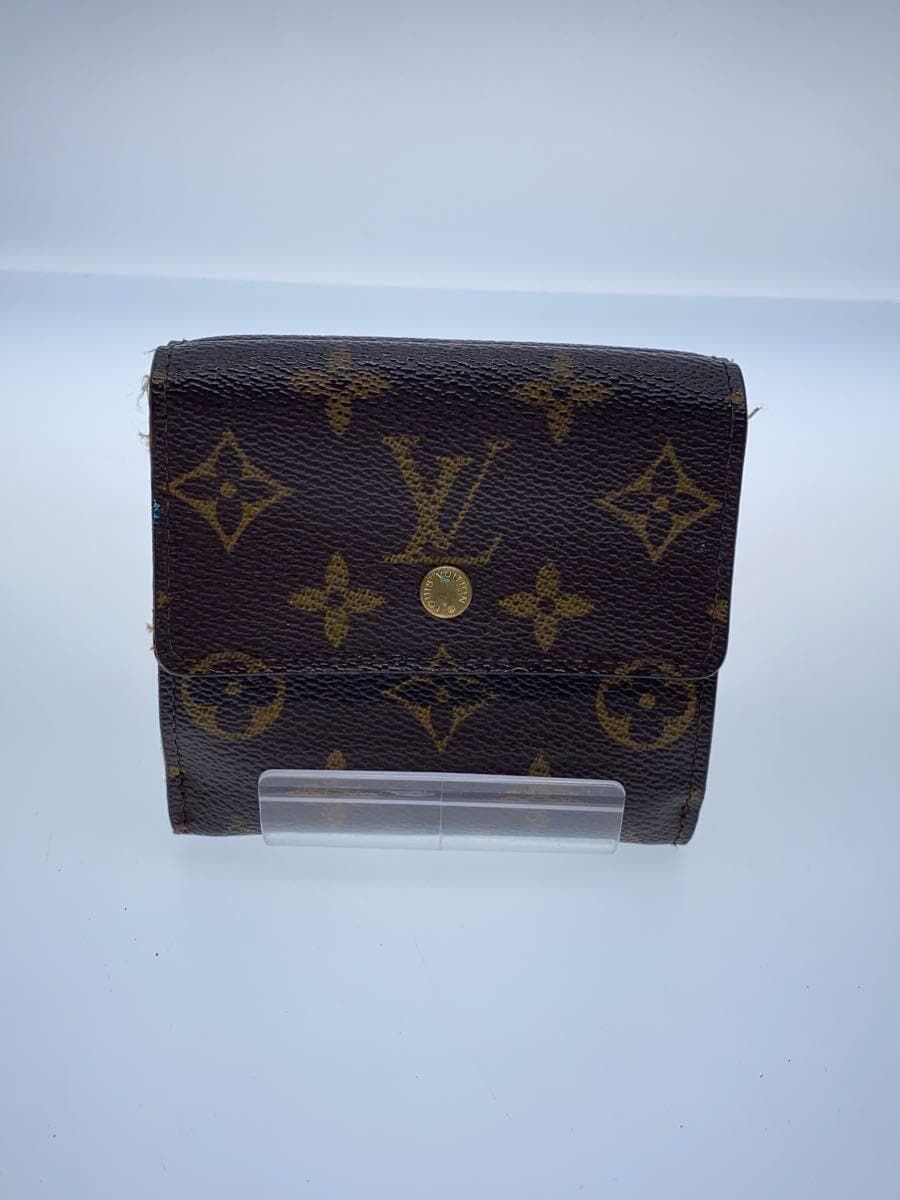 LOUIS VUITTON ポルト・モネ・ビエ・カルト・クレディ_モノグラム・キャンバス_BRW PVC ブラウン レディース