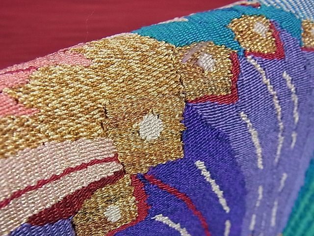 平和屋本店□極上 手織綴れ 山鹿清華 太鼓柄袋帯 鳳凰 金糸 逸品  