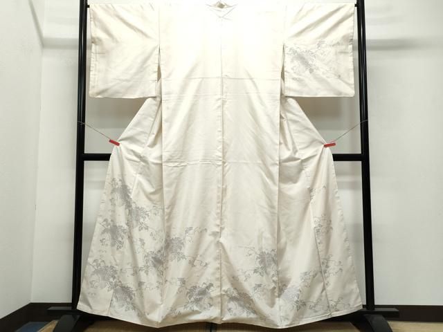 平和屋着物○訪問着 本場大島紬 雪輪南天唐草文 さが美扱い 正絹 逸品