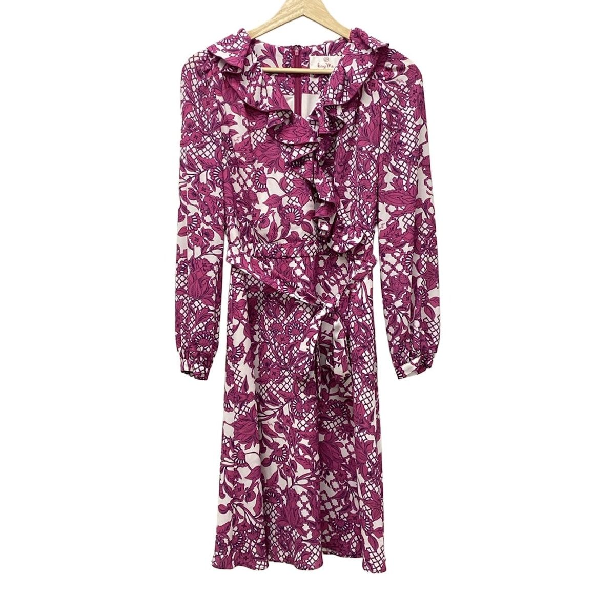 ケイミー kayme サイズ13 L - ボルドー レディース 七分袖/ひざ丈