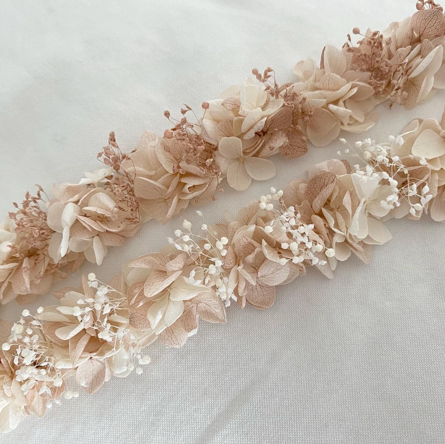 専用です☆ベビーキッズ花冠♡ピンクベージュ×ホワイト - メルカリ