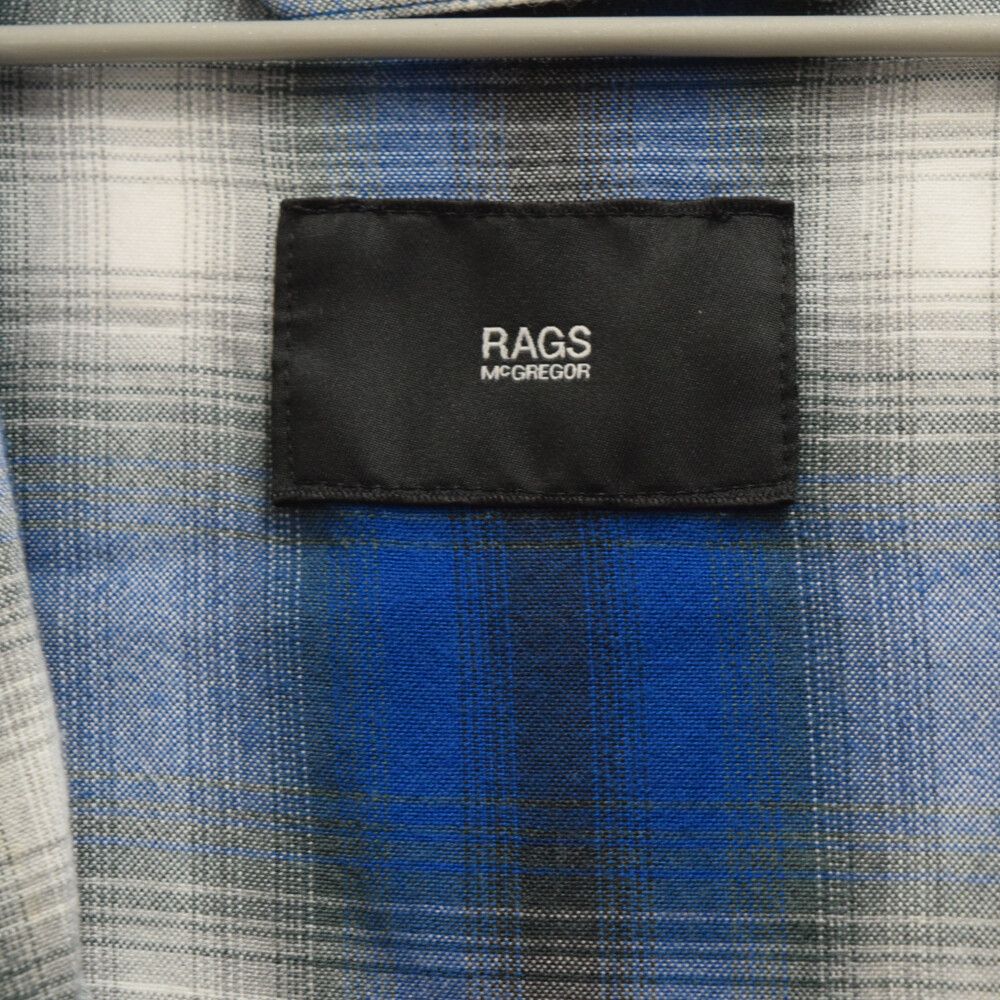 Rags McGREGOR ラグスマックレガー ロングネル長袖シャツ ブルー 21117110263センチ肩幅