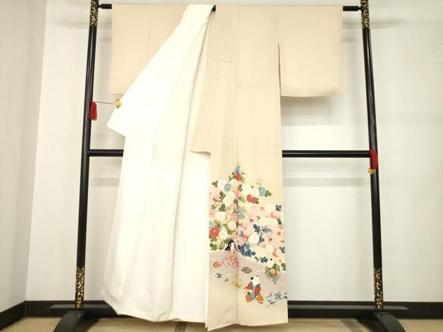 平和屋着物●本加賀友禅作家 中雅雄 色留袖 唐子 正絹 AABB4466ck