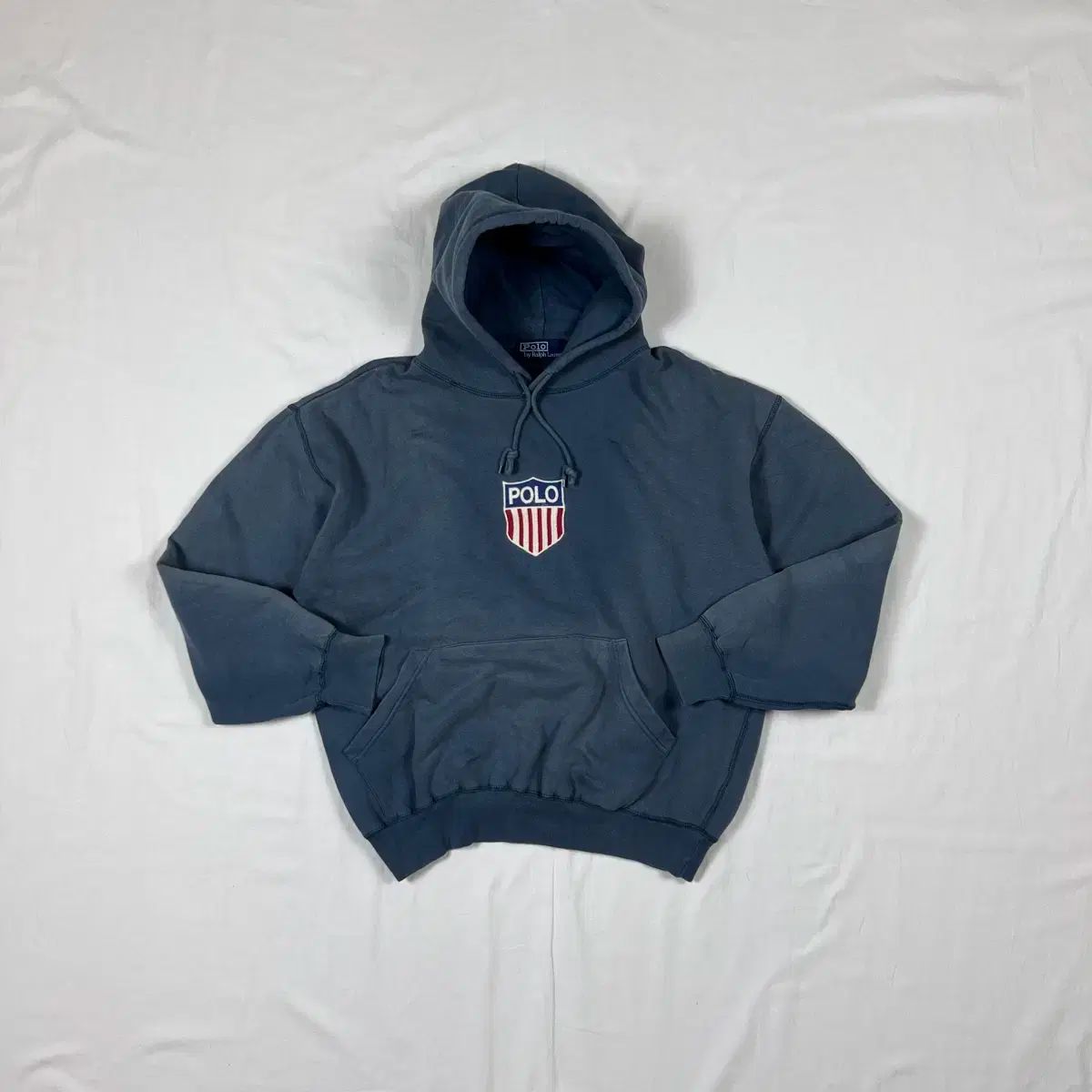 90s POLO RALPH LAUREN(ポロラルフローレン) K-SWISS(ケースイス) ロゴ フード付きTシャツ