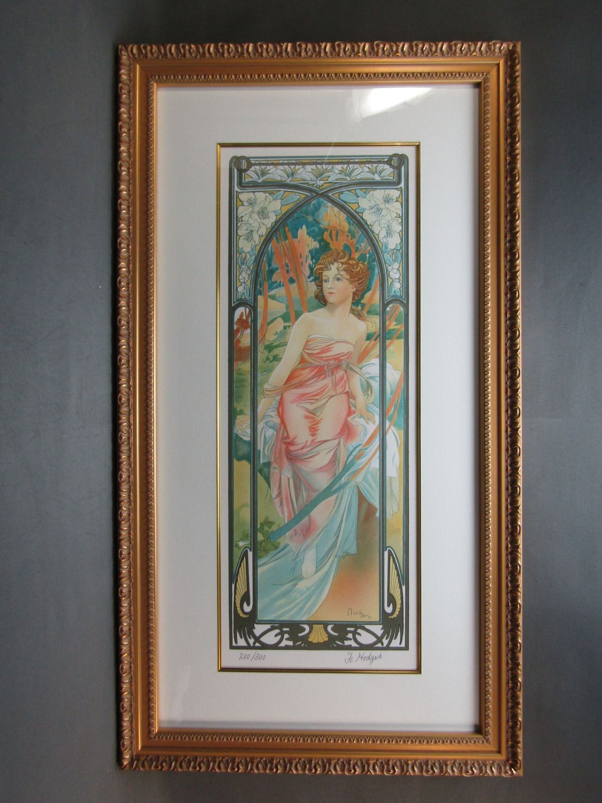 MUCHA  アルフォンス・ミュシャ リトグラフ『朝の女神』額装 MUCHA アルフォンス・ミュシャ リトグラフ『朝の女神』額装