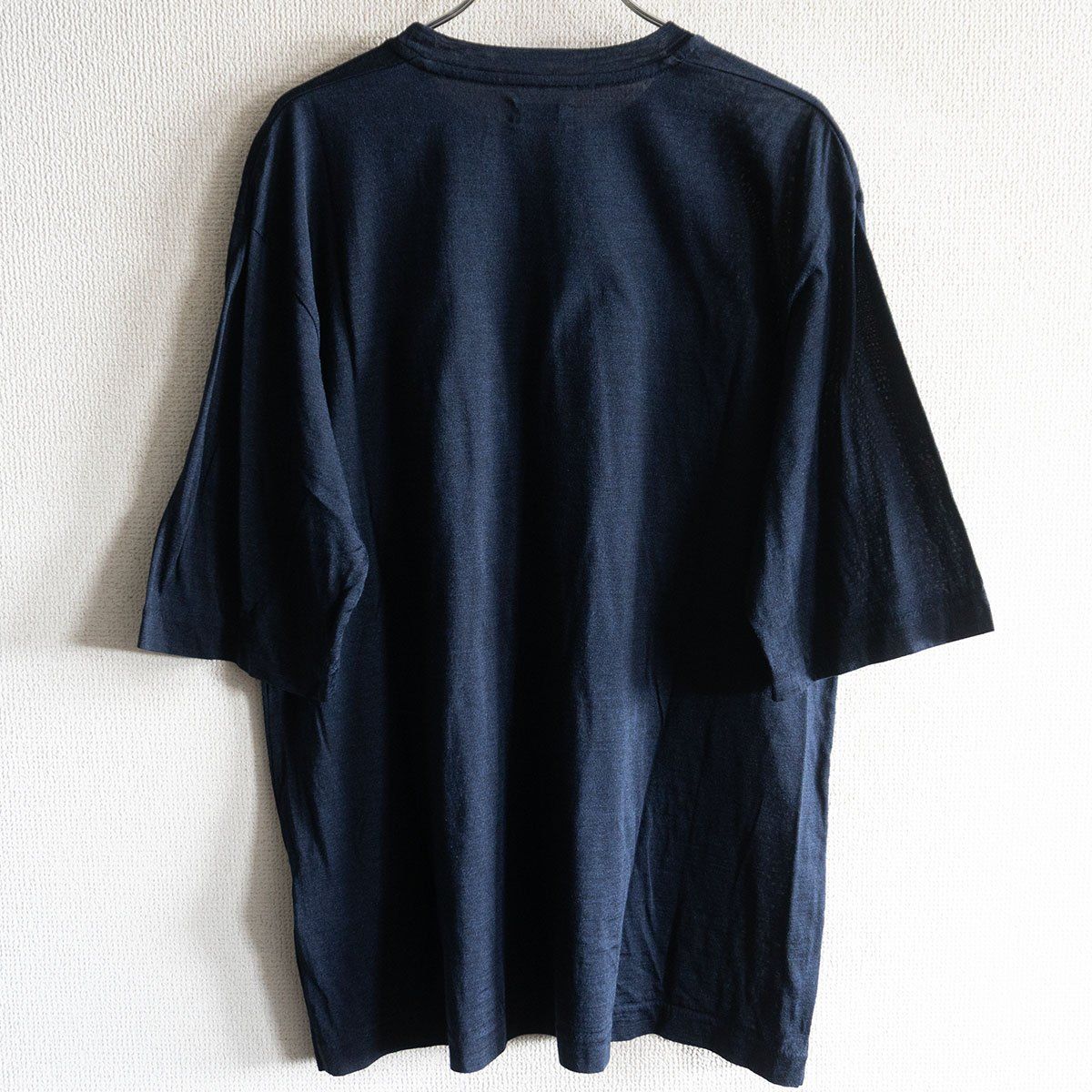 MAATEE&SONS マーティーアンドサンズ シルク Tシャツ ネイビー MAATEE＆SONS シルク ポケット ティーシャツ , Navy Top – Navyblue