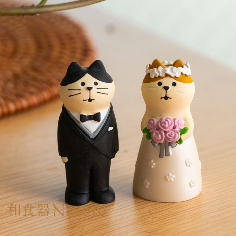 DECOLE ペアセット ウェディングマスコット洋装猫 結婚式 装飾