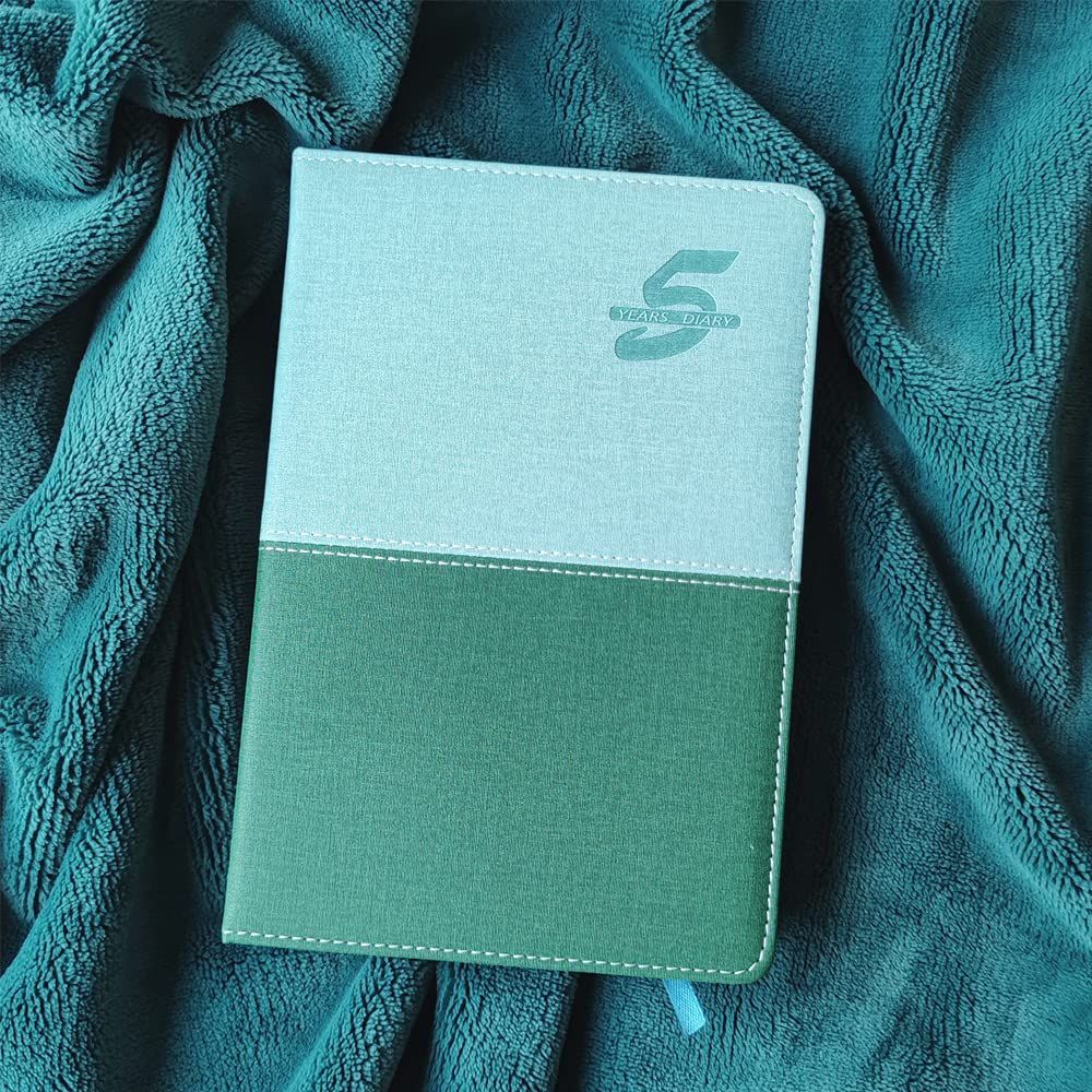 横書き A 5 5年 日記帳 日付け表示あり 手帳 5年日記 グリーン SHOOTING