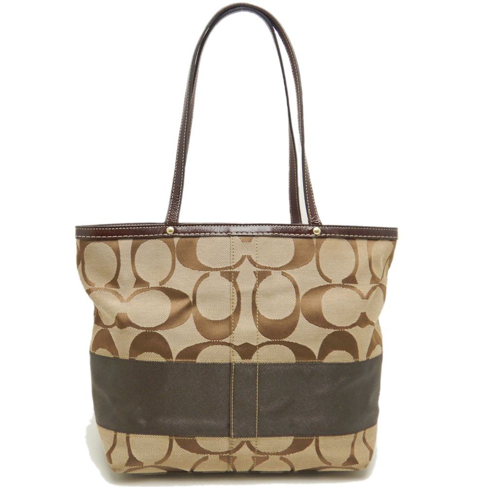 入荷now 買えない COACH コーチ キャンバスx シグネチャー トートバッグ 10124 バッグ