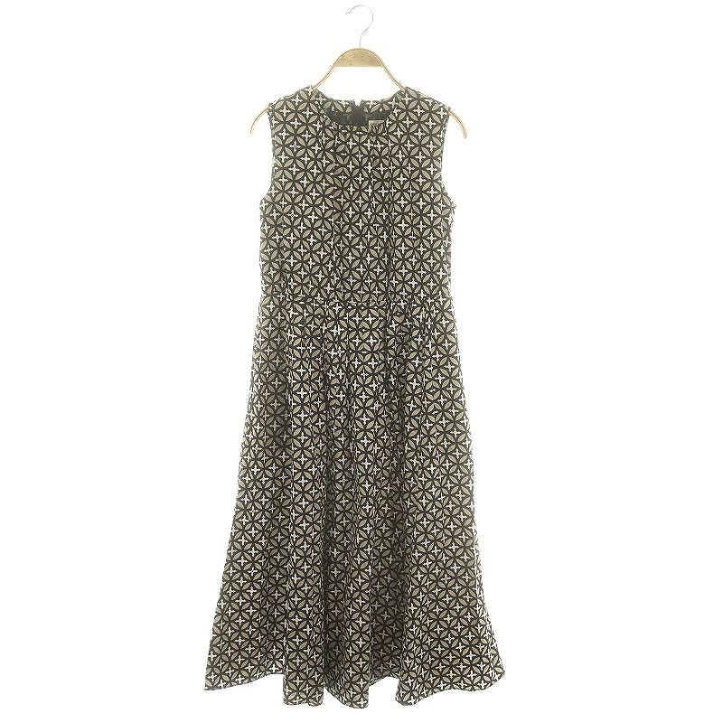 新品タグ付き◆ドレステリア　ワンピース　総柄　ロング　フレア　日本製 ドレステリア DRESSTERIOR オーバーラップサークルプリント