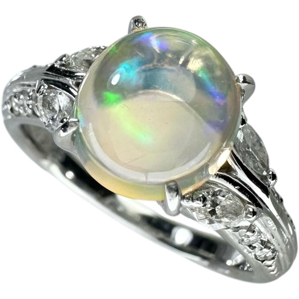 オパールダイヤモンドリング 14号プラチナ 【公式通販】