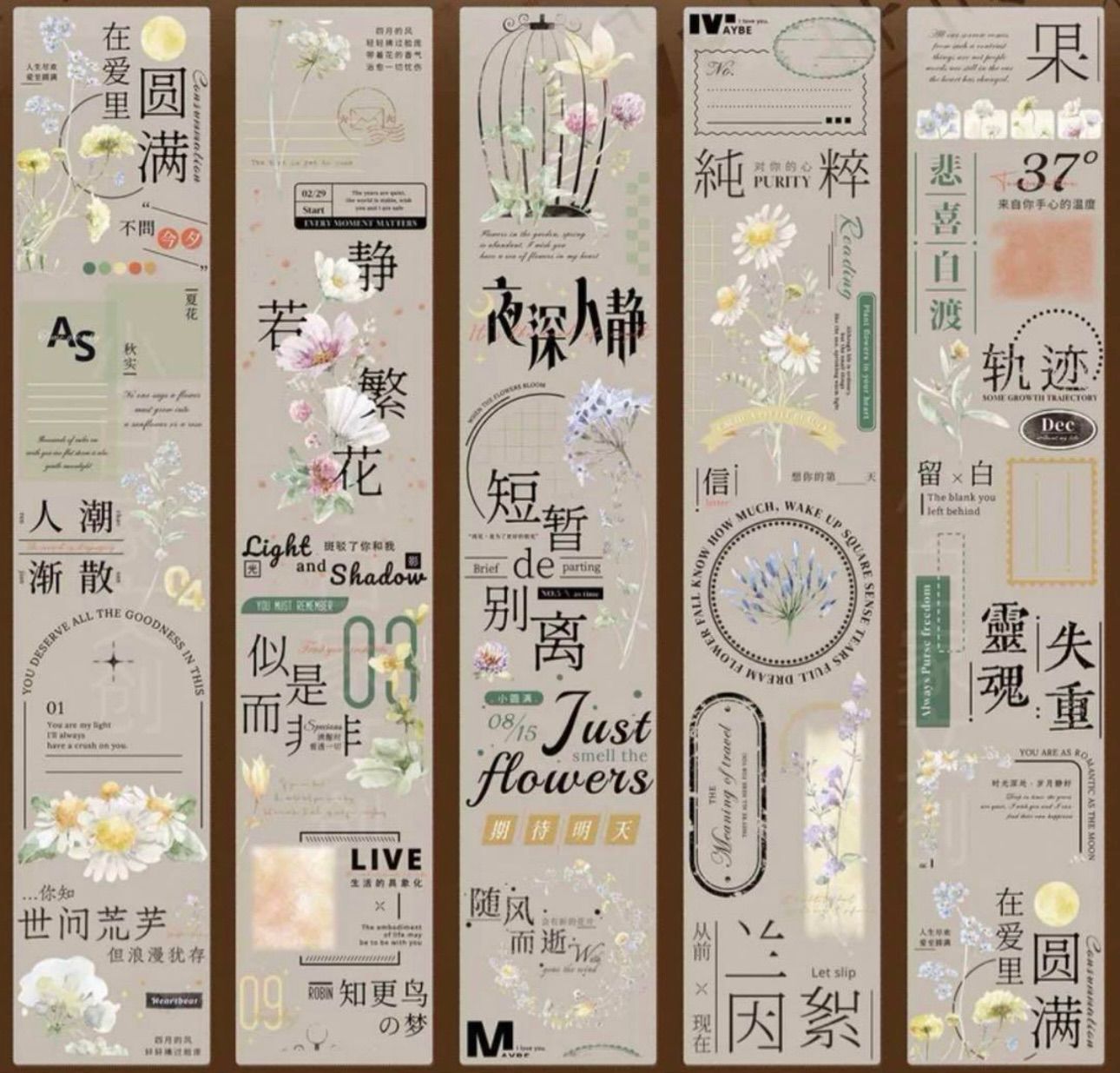 PET 四时轻语 6cm×6m 150cm|loop 海外マスキングテープ WWW_SKLAD-KIRPICHA_RU