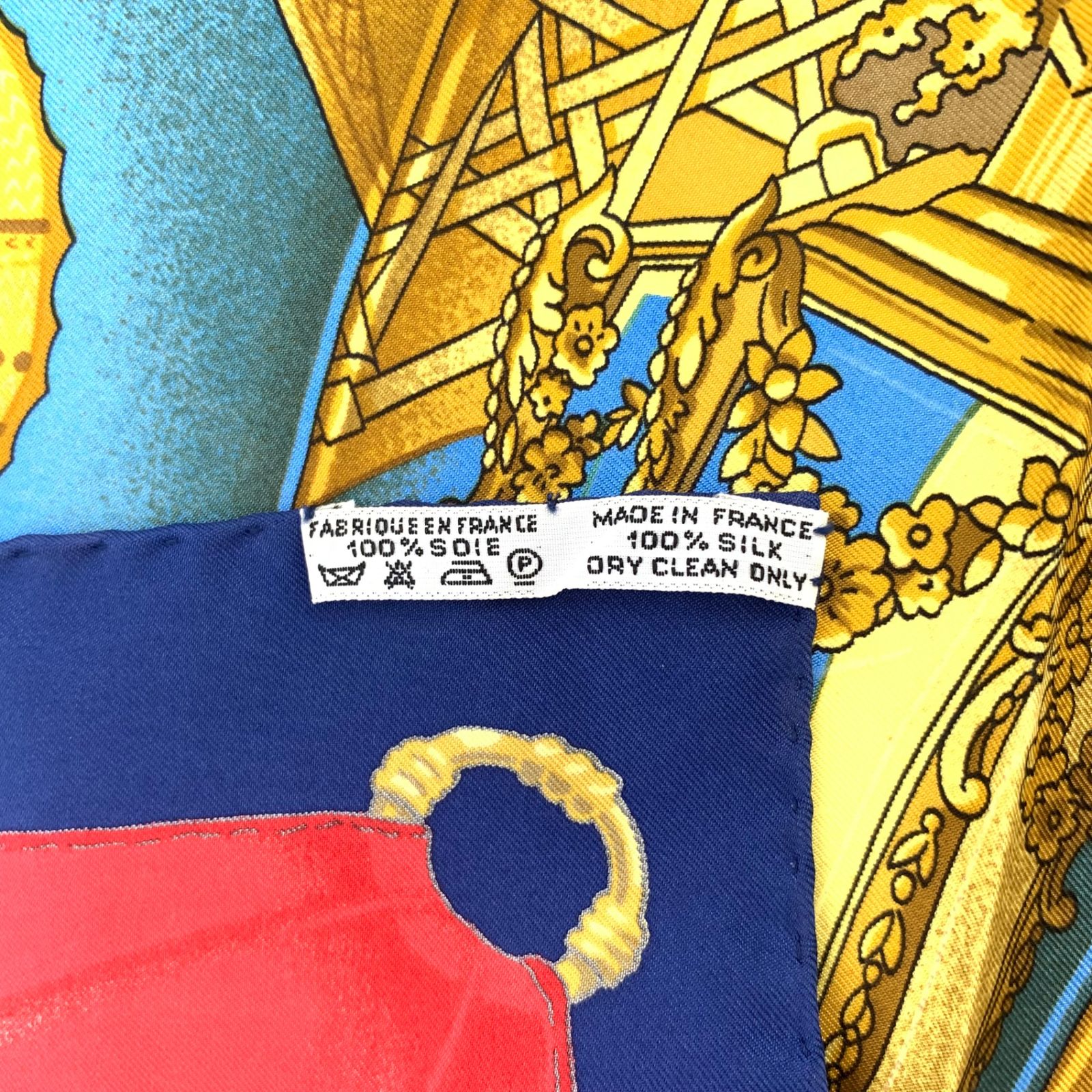 エルメス HERMES カレ 90 太陽王の祝典 スカーフ シルク ネイビー エルメス カレ90 LES FETES DU ROI SOLEIL 太陽王の祝典