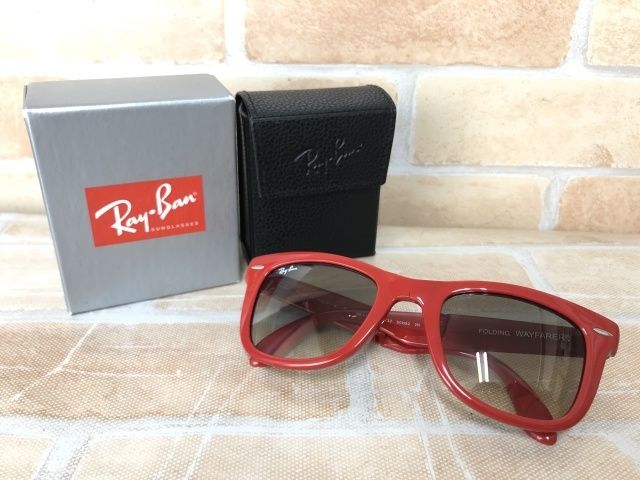 中古】 箱・ケース付 Ray-Ban レイバン WAYFARER FOLDING CLASSIC 