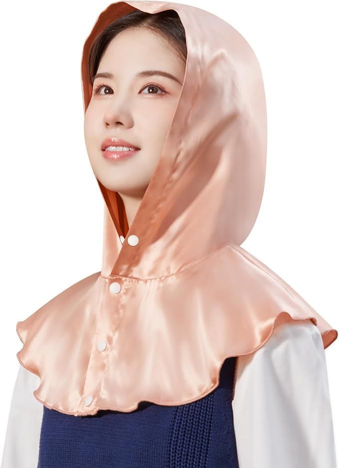 [Utukky] シルク ナイトキャップ ヘアキャップ 100%シルク 6A フードデザイン 保湿 保温 シルクキャップ 帽子型 朝まで脱落なし ショットエア ロングヘア用 ナイトフーディ 枝毛・寝癖防止 就寝