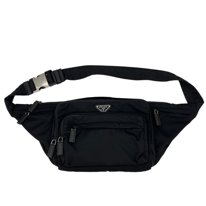 プラダ PRADA ボディバッグ ブラック SV金具 ナイロン メンズ